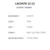 LacoSte Women S Quartz wriStwatch Silicone