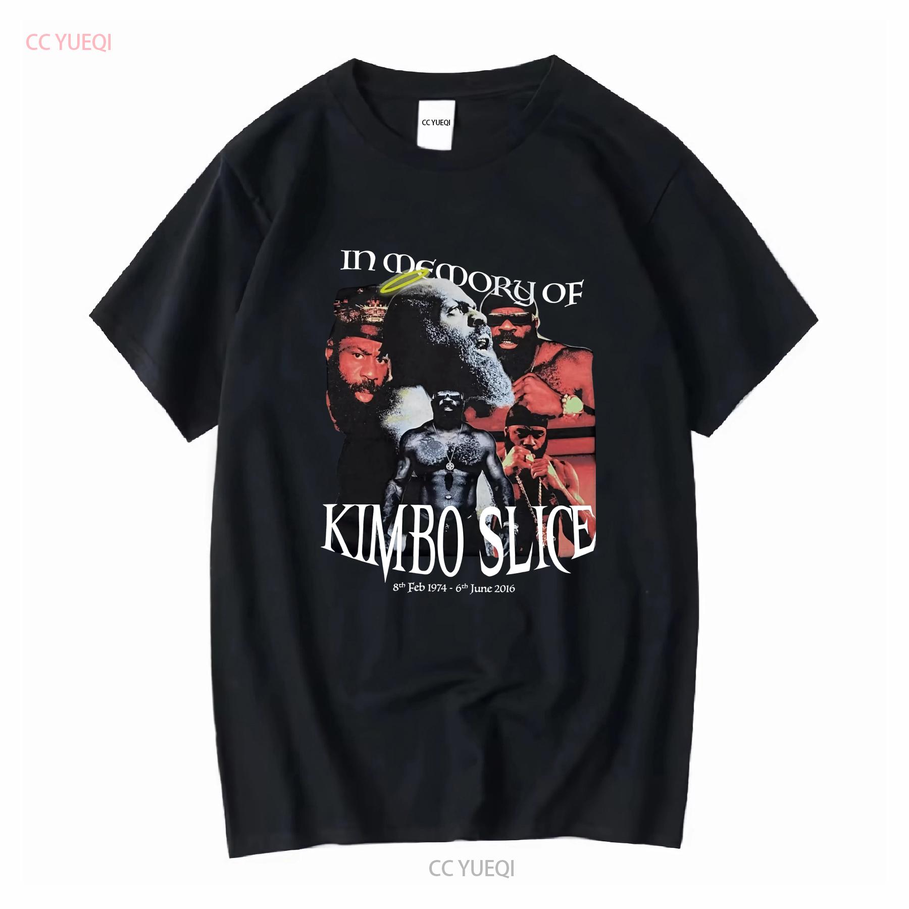

In memory of Kimbo Slice boxer T shirt Black Cotton All Sizes TA2292 vintage Washed Top For Everyday Wear Slightly streetwear 4XL