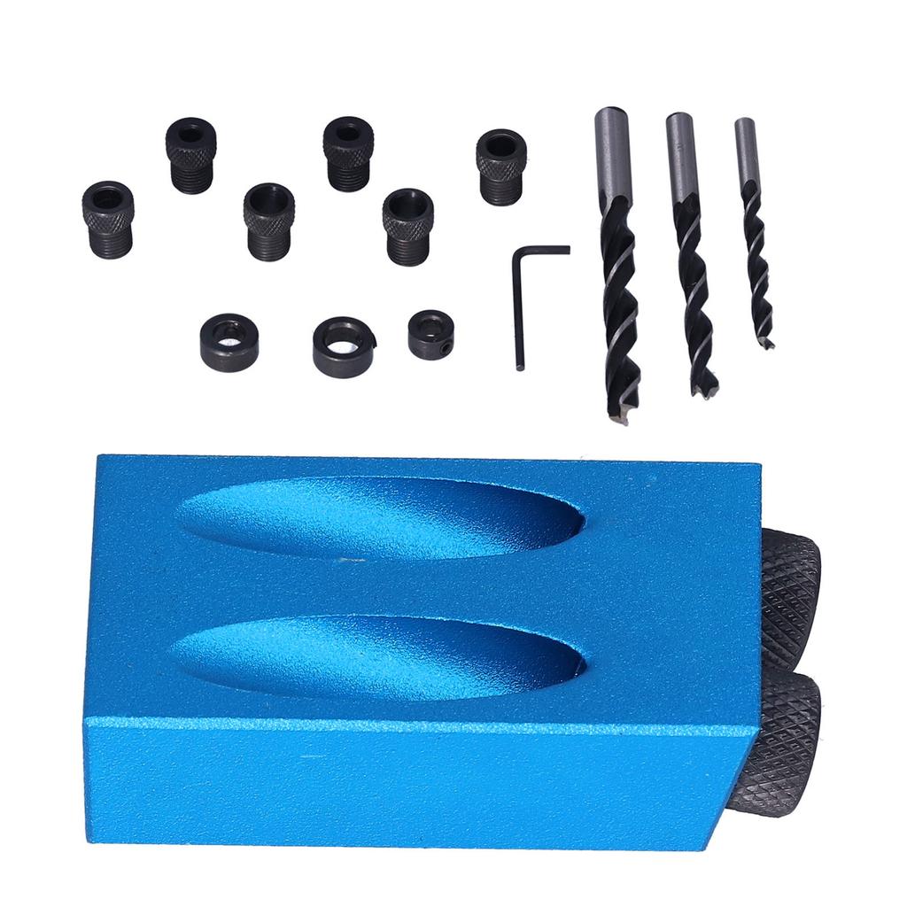 14Pcs Set Hole Drill Guide Jig Kit 15 degrees  Oblique Hole Drilling Locator Woodworking Accessory