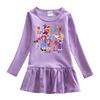 Korean Style Girls' Cartoon Long Sleeve Princess Dress - Mesh Skirt (Spring & Autumn 2026)