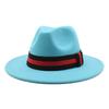 Ji Nan Ladies Black Wool Jazz Hat Big Eaves Hat Flat Edge Top Hat Czy-054