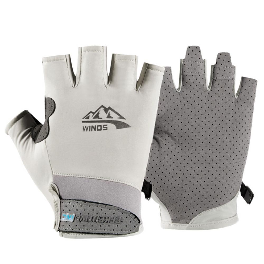 Biking Gloves Non-slip and Wear-resistant Outdoor Sunscreen Male Thin Adult Female Touch Screen Breathable Ice Silk Bicycle Full Fin Practical Use