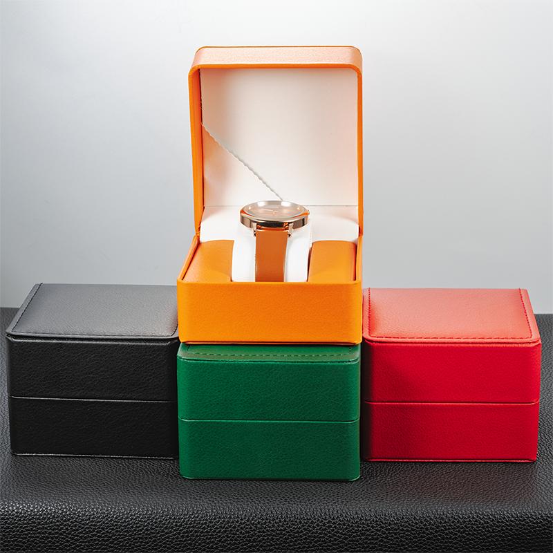 Watch Storage Box PU Single Watch Display Case Wristwatch Watch Holder Travel Jewelry Watch Organizer For Men Gift