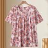 Plus Size 4XL-8XL Elegant Blouses for Women Tops Casual Loose Short Sleeve Female Shirt Summer Vintage Clothes