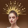 Elegant Radiance Crown Headband Moon Star Baroque Tiaras Hairband Women Cosplay Costume Accessories Church Hairband
