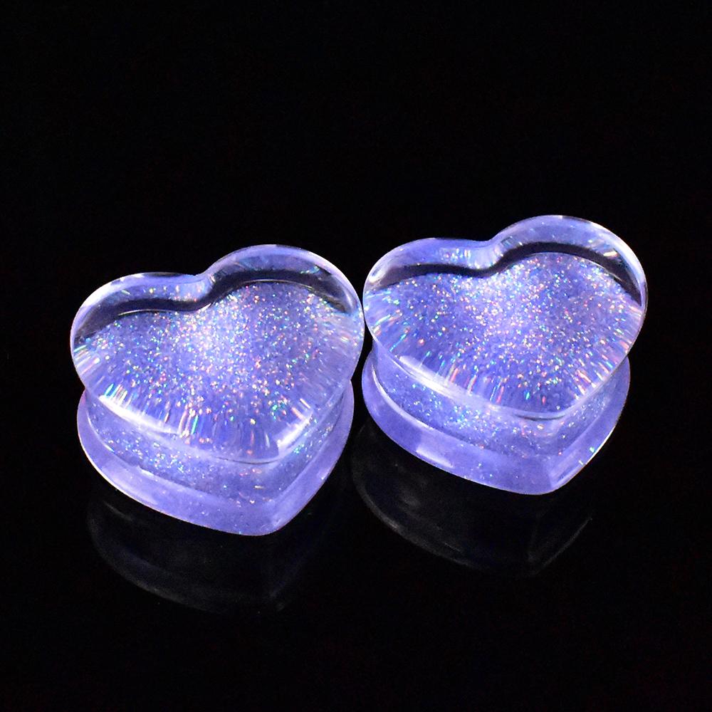 6-30 mm Herzform Ohr Tunnel Plugs Acryl Ohr Stretcher Expander Messgeräte für Ohren Körper Piercing Schmuck