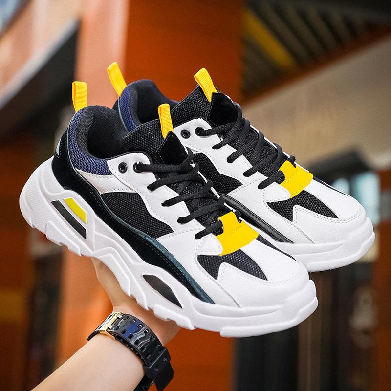 Fashion Men's Shoes Sneakers Lace Up 2025 New Breathable Casual Sneakers Leisure Soled Comfort Non Slip Outdoor Running Shoes
