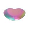 Nail Art Display Board Stainless Steel Heart Shape Cosmetic Makeup Manicure Tips Color Mixing  
