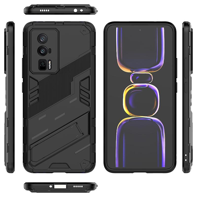 Ständer Handyhülle für Xiaomi Poco F5 Pro 5G/Redmi K60 Pro 5G/K60 5G Kratzfeste Weiche TPU Harte PC Abdeckung