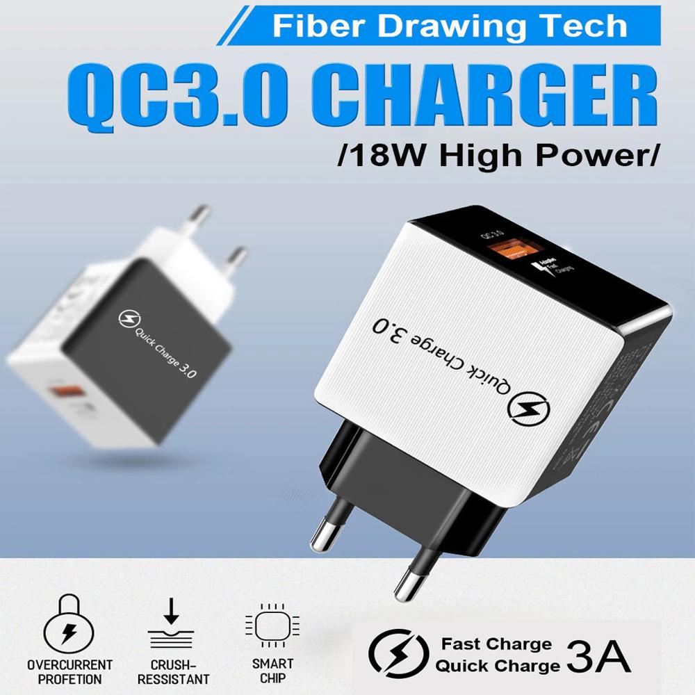 Încărcător rapid 5V 3A USB încărcător QC 3.0 4.0 adaptor de încărcare rapidă de perete încărcător universal de telefon mobil pentru iPhone Samsung Xiaomi