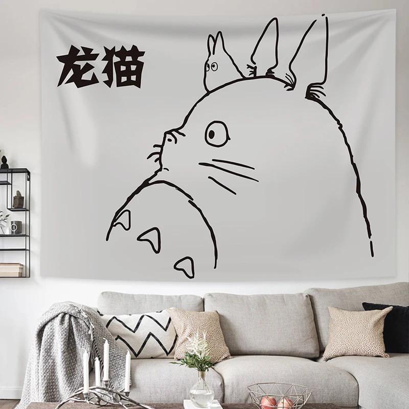 VIKAMA Totoro Tapestry Studio Ghibli Bedroom Wall Hanging Cozy Home Accent Adorable Dorm Gift Cute Living Room Artwork