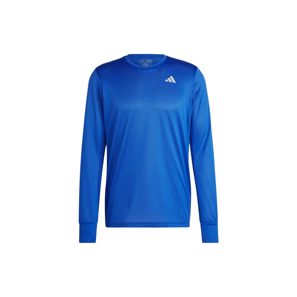 Adidas T Shirts Men's Bright Blue Crew Neck Moderate Straight Fit HR6600