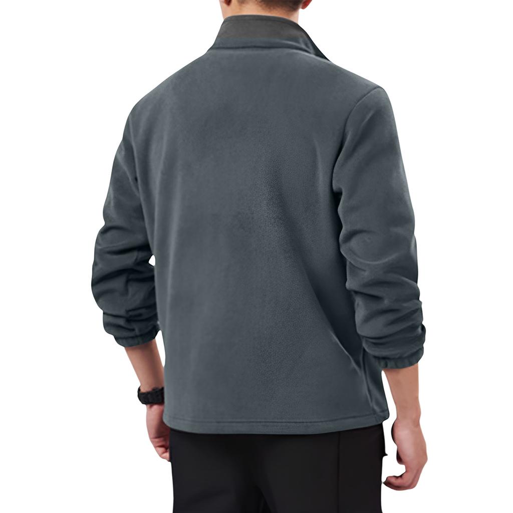 Men's Winter Casual Zipper Pocket Long-Sleeve Jacket