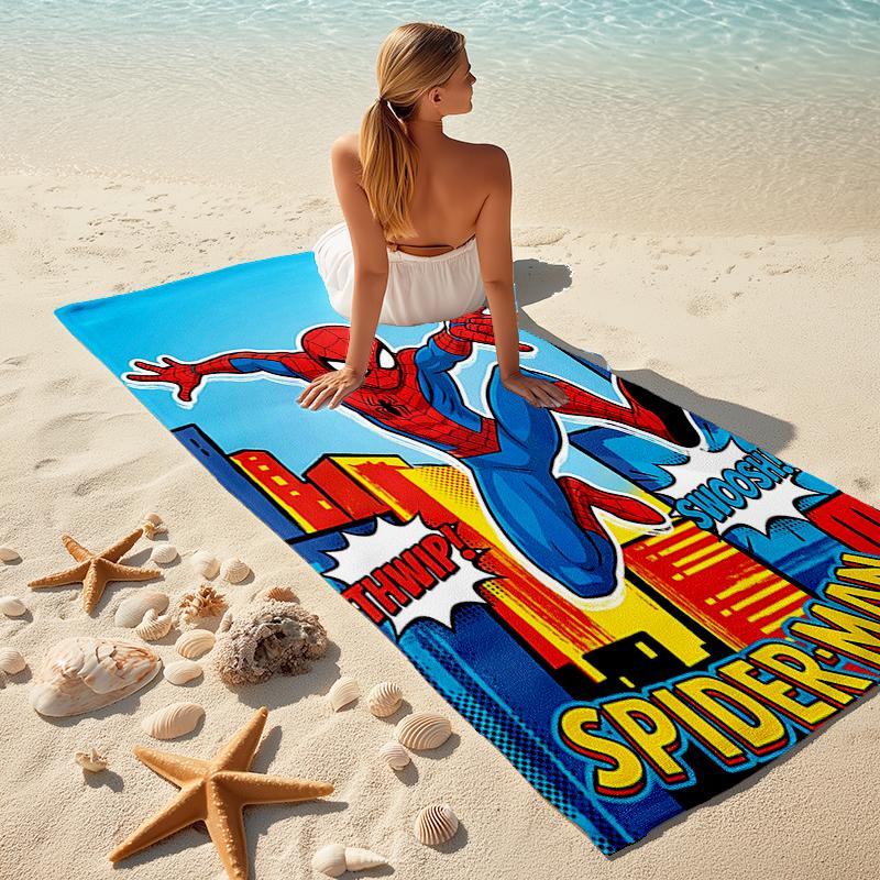 Spider-Man Beach Towel Outdoor Camping Beach Towel for Vacation Swim Outdoor Pool Absorbent Bath Towel