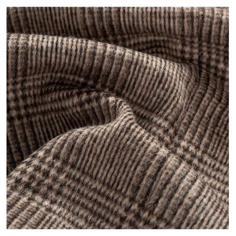 Autumn Winter Men's Plaid Wool Blend Slim Fit Suit Jacket - Business Casual Coats