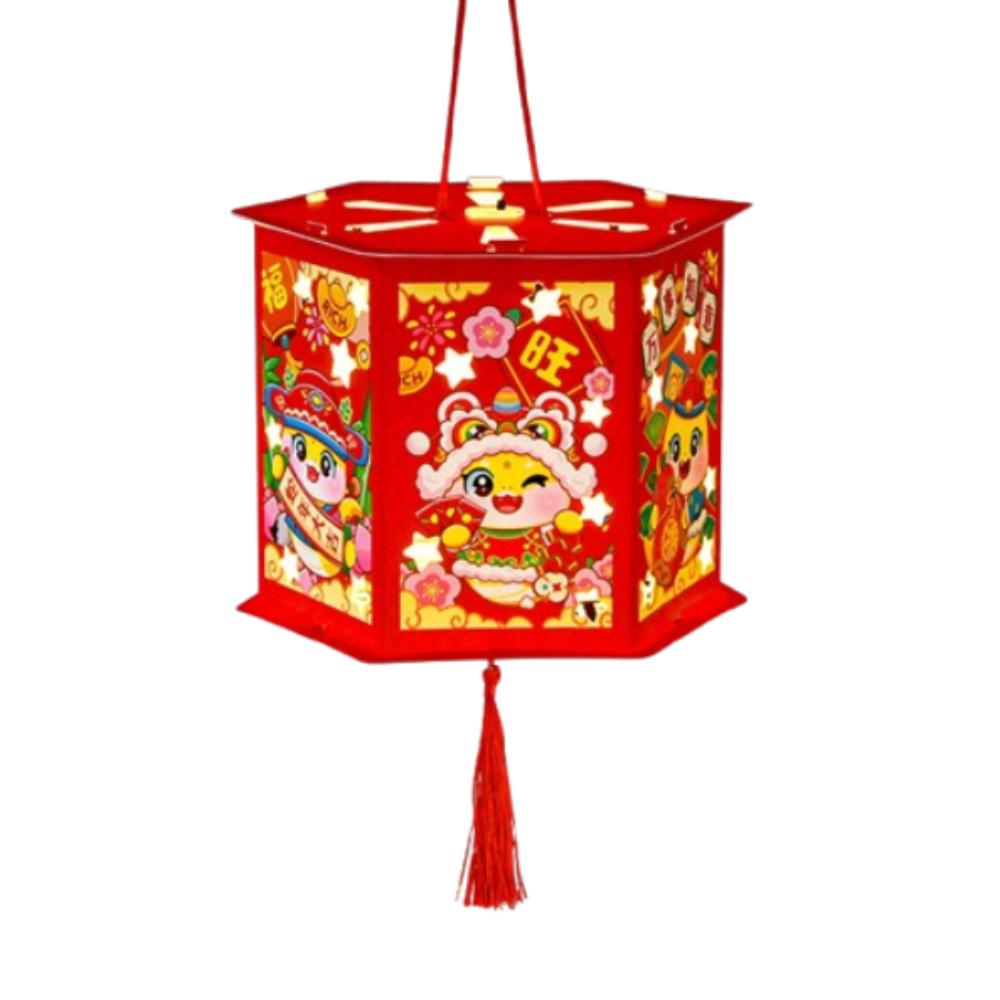 Chinese Style New Year Luminous Lantern Cartoon Celebration Lantern  Home New Year Gift