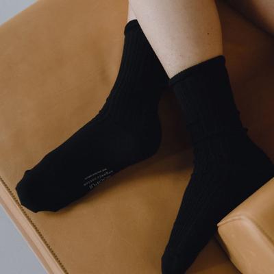 SOOPUI Organic Cotton Socks In black_Organic Cotton Socks In Black