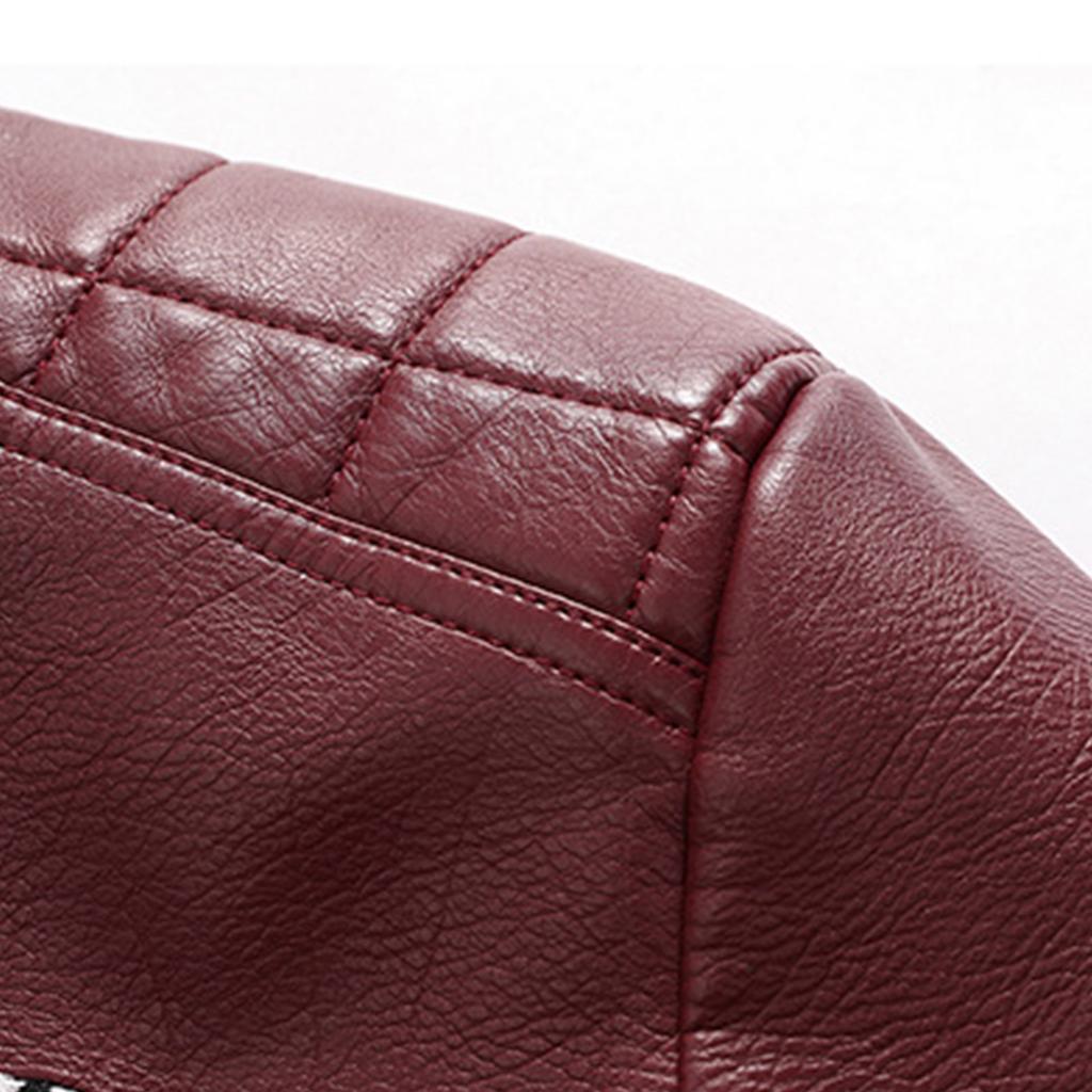 Men's Leather Motorcycle Embroidery Label PU Jacket Outdoor Racing Clothing Trendy Coat