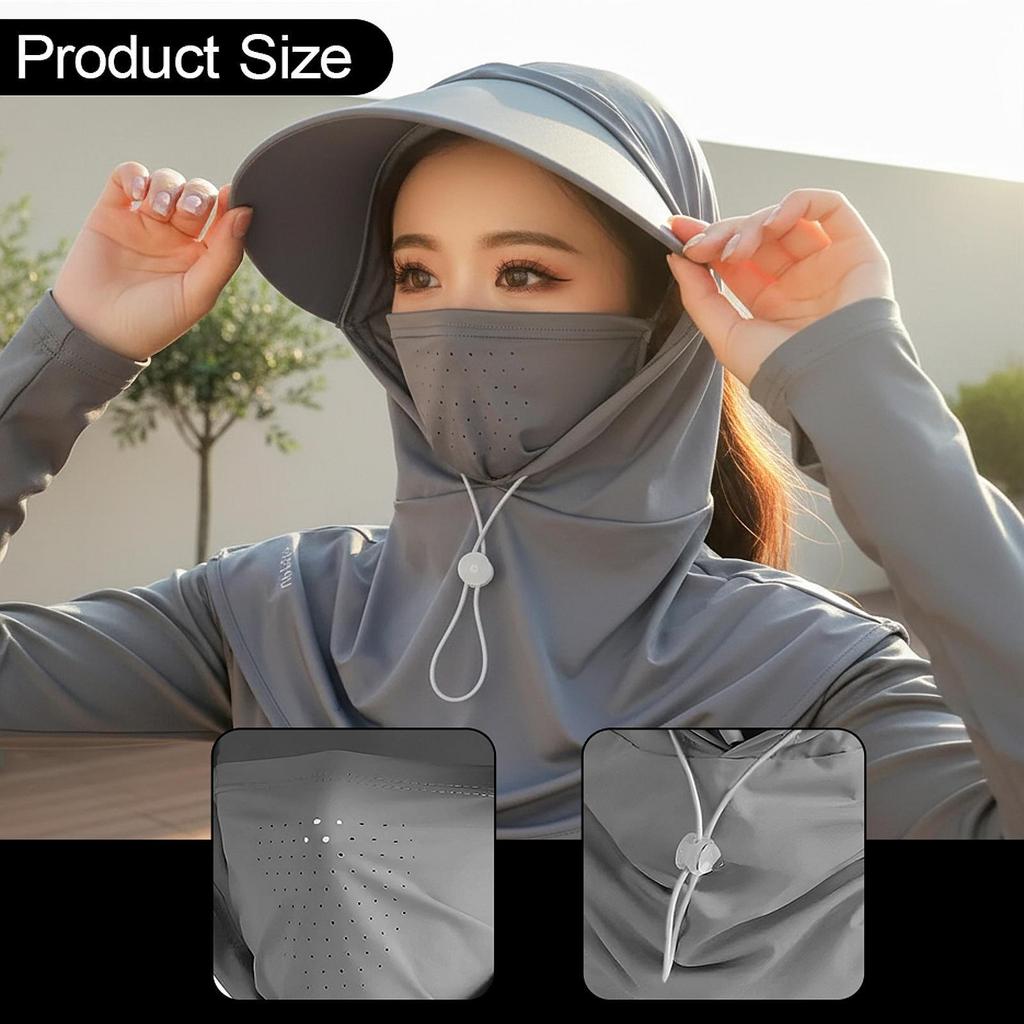 Balaclava Face Full Cover Breathable Hat Cap with Wide Brim for Men Women Running