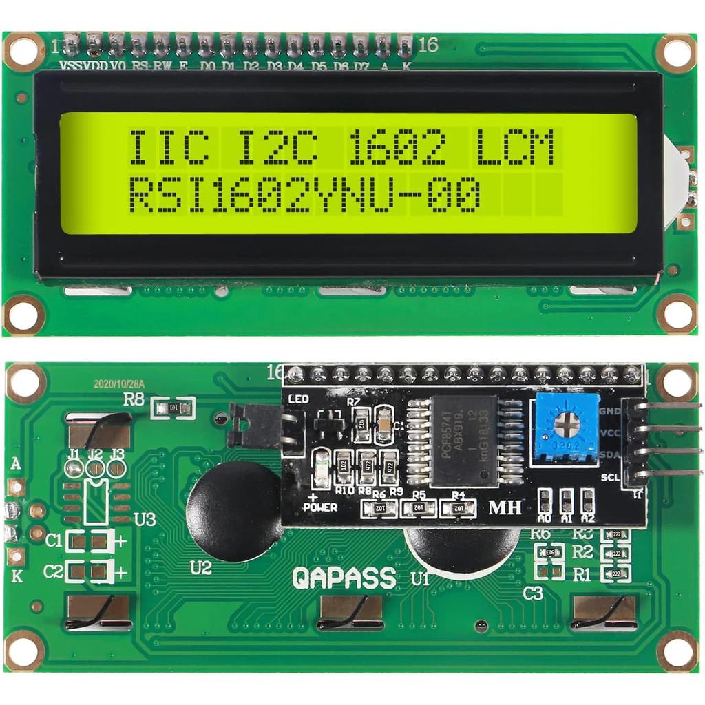 2PCS LCD1602 I2C Module Blue / Green Screen 16x2 Character LCD Display 5V with IIC I2C Serial Interface Adapter for Arduino