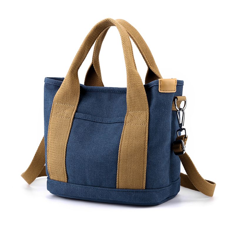 New Japanese Korean Style Canvas Multi Pocket Crossbody Shoulder Bag For Women Casual Small Daily Travel Mom Top Handle Bag