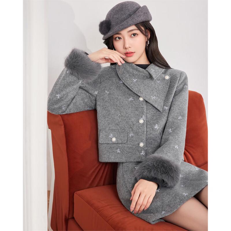 IEF French Style Wool Blend Skirt & Top Set