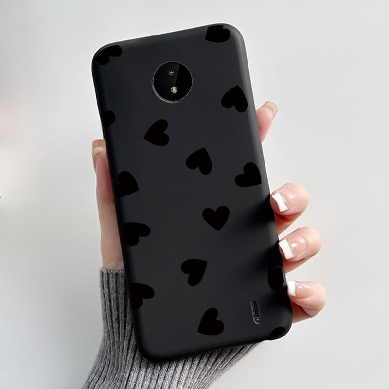 For Nokia C10/Nokia C20 Black Case For Nokia C20 Plus Shockproof Back Beautiful Dreamy Moon Sea Printed Pattern Cover
