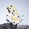 Für Samsung Galaxy A36 5G Hülle Bunter Floral Blauer Blätter Muster Druck Gerade Kante TPU Handy Rückseite