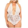 Women Lace Deep V-Neck Teddy Bodysuit  Backless Jumpsuit Sexy Lingerie