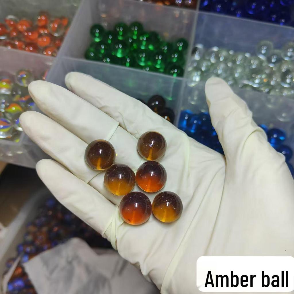 16mm Mixed Checkered Glass Beads & Marbles - Nostalgic Crystal Balls for Kids