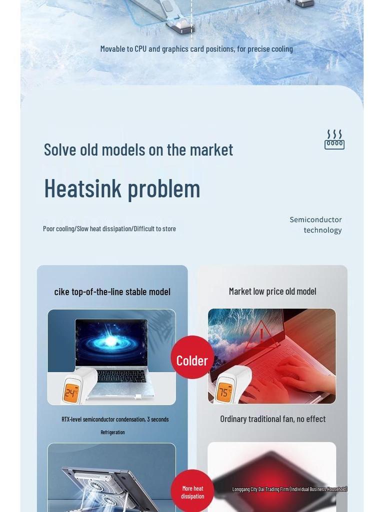 2025 Silent Folding Laptop Cooling Stand for Students and Office Use