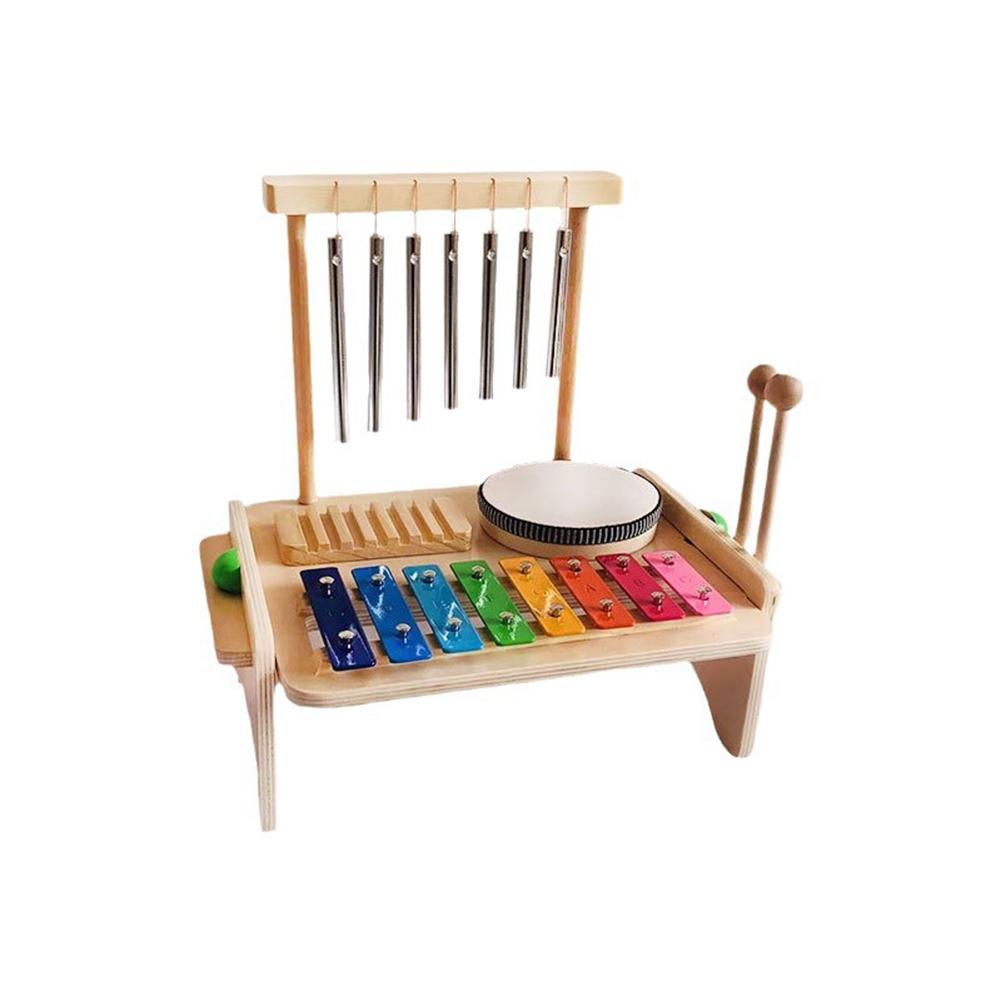 Kids Drum Set For Toddlers Wooden Baby Drum Set Musical Instruments Toys Birthday Gifts For Boys Girls