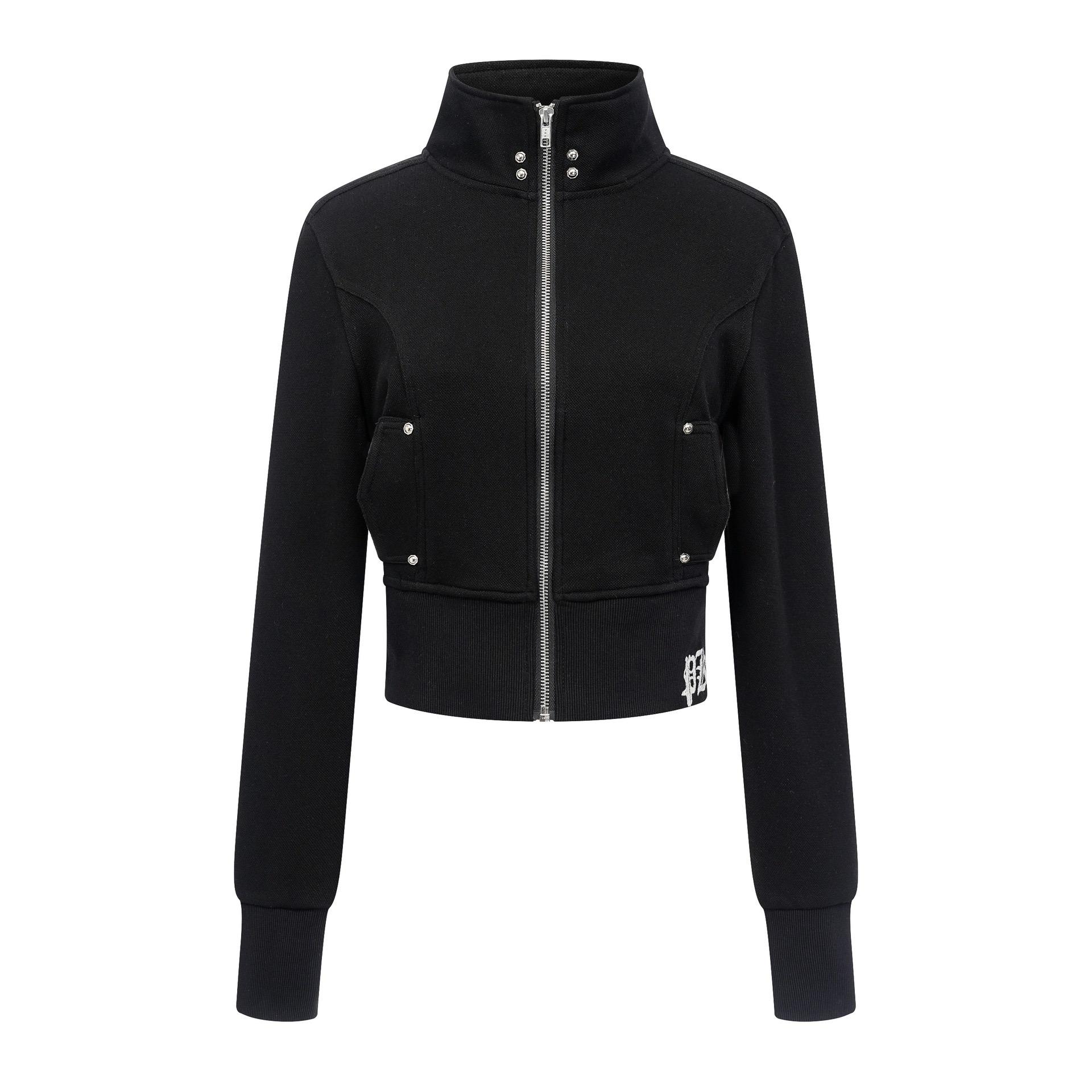 

Белое пальто мотоциклетного кроя с воротником-стойкой для женщин, американское винтажное, с длинным рукавом, на молнии, новые куртки L чёрный