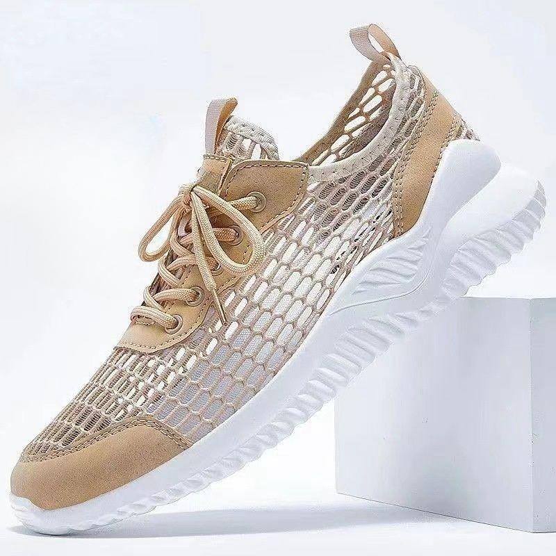 Mesh Upper Hollow Breathable Running Men's Casual Sneakers Designer Stylish Comfortable Hiking Trekking Simple Male Sports Shoes