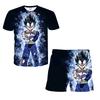 2025 Summer New Fashion Dragon Ball Tshirt Shorts 2 Piece Sets Kids Tracksuit Vegeta Clothes 3D Printed Dragon Ball T Shirts  Suit