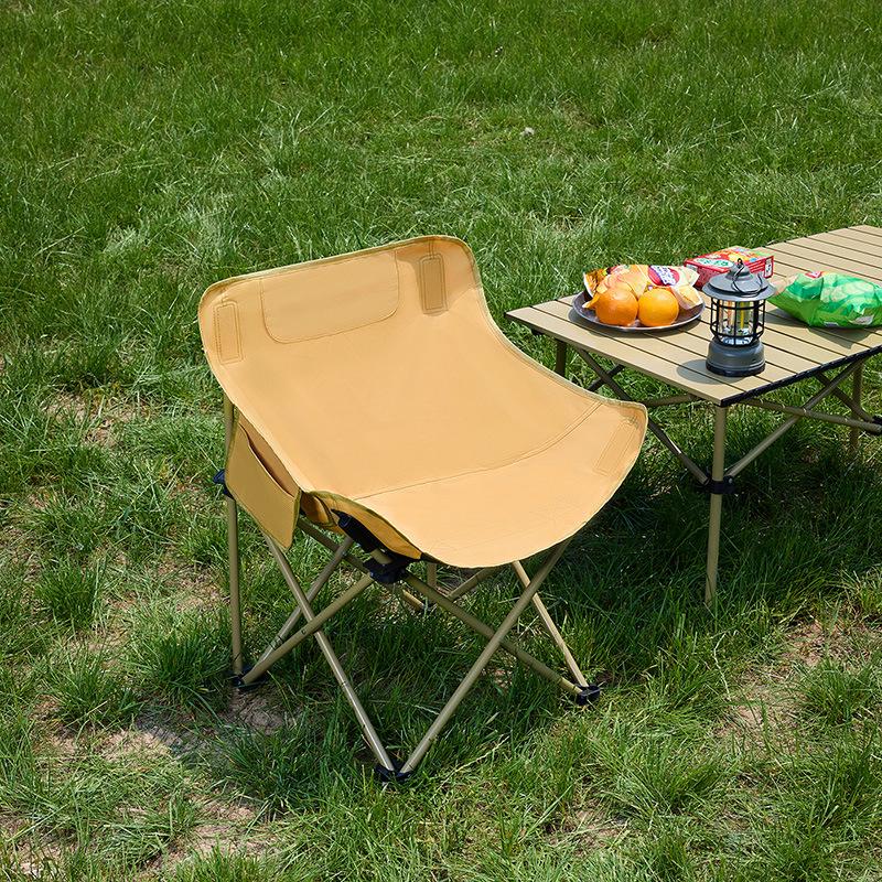 Lightweight Outdoor Folding Director's Chair with Backrest for Camping and Beach
