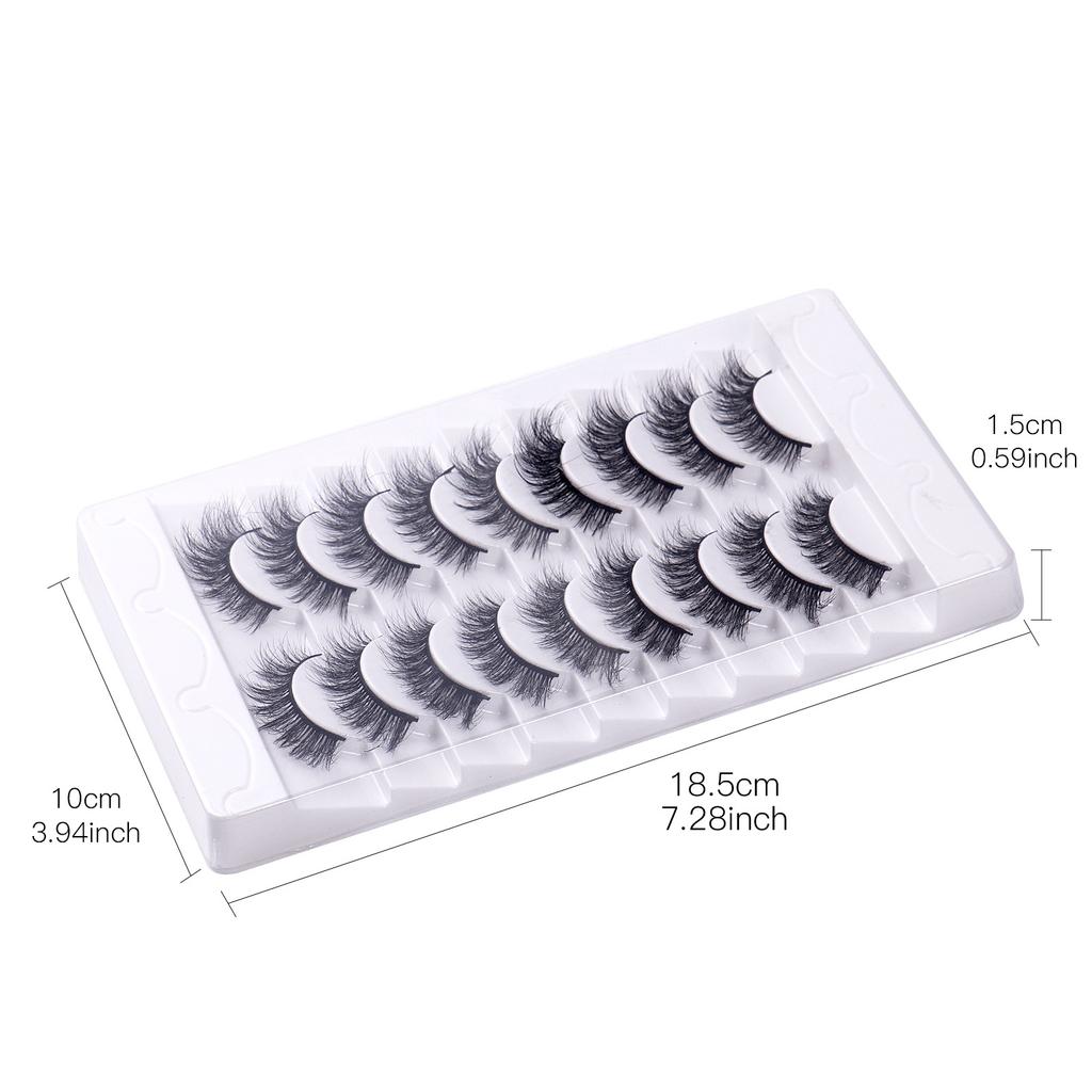 9 Pairs Of Imitation Mink Thick False Eyelashes Daily Natural Eyelashes Simulation Curled Eyelashes