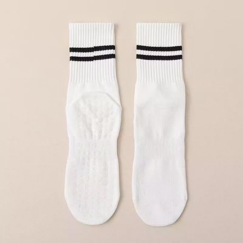 Yoga Socks with Shark Pants, Non Slip Professional Women's Autumn/Winter Mid Length Pilates Adult Sports Fitness Floor Socks