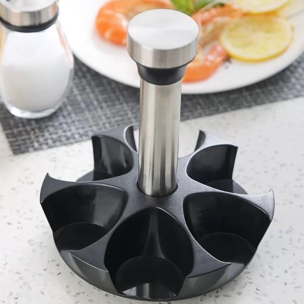 Space-Saving Seasoning Rack Food Grade Condiment Organizer Rotatable Spice Rack  Kitchen Use