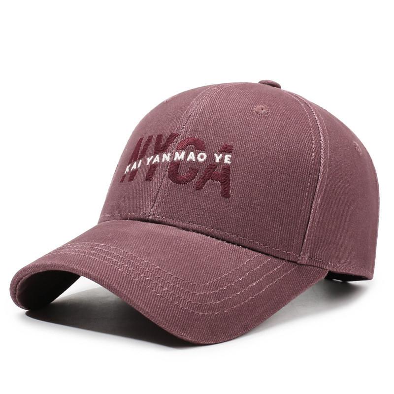 Cotton Baseball Cap With Embroidered Letters For Casual Sun Protection And Sunshade