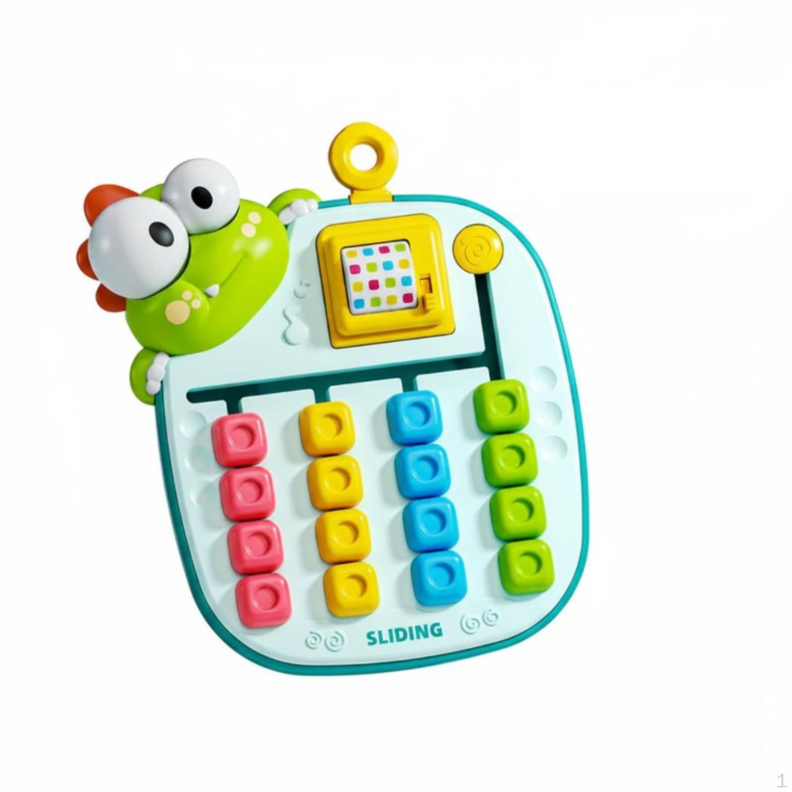Sliding Color Puzzle Handheld Matching Board Slide Tile Game Dinosaur Dinosaur