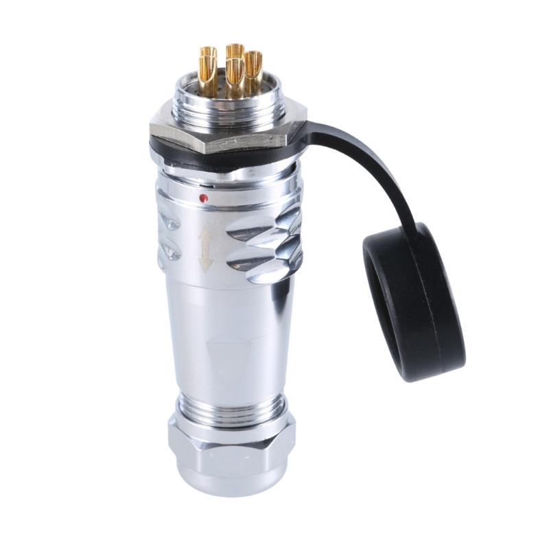 SF2010 Waterproof Industrial Connector SF2012 Female Plug & Male Socket IP67 2Pin to 12Pin For 20mm Panel Mount