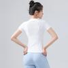 Women's 2025 Slimming Short Sleeve Yoga Top - High-End, Breathable, Flattering Fitness Wear for Summer Running