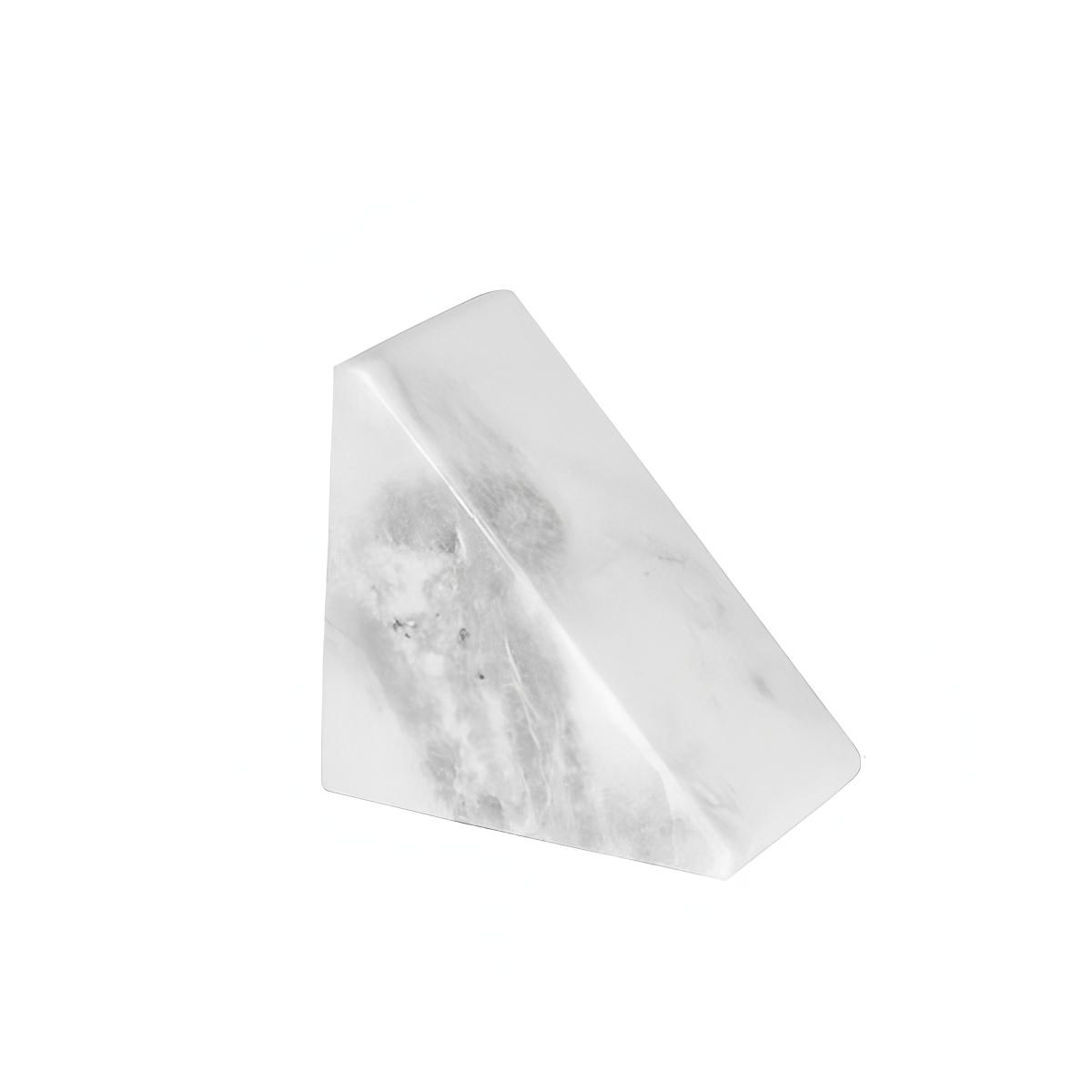 

1 шт. Подставка для книг из натурального белого мрамора, Винтажная текстурированная декоративная подставка для книг, Функциональное произведение искусства для офиса, гостиной, спальни