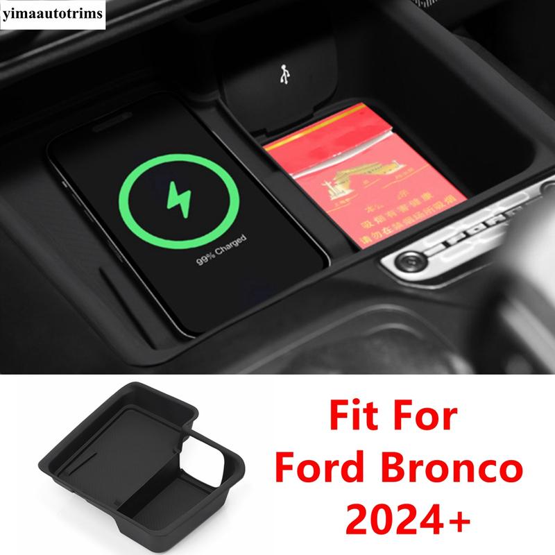 

For Ford Bronco 2024 2025 Central Console Wireless Charging Silicone Protective Pad Automotive Interior Decoration Accessories