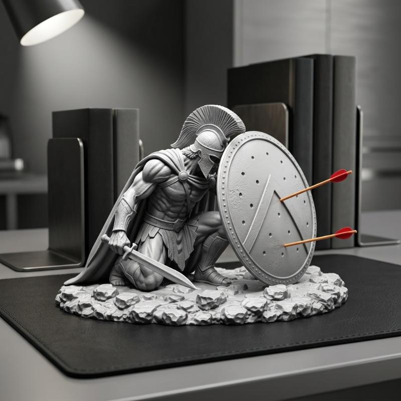 Spartan Warrior Toothpick Holder 3D Printed Ancient Soldier Figurine Non-slip Base for Dining Table Kitchen Use
