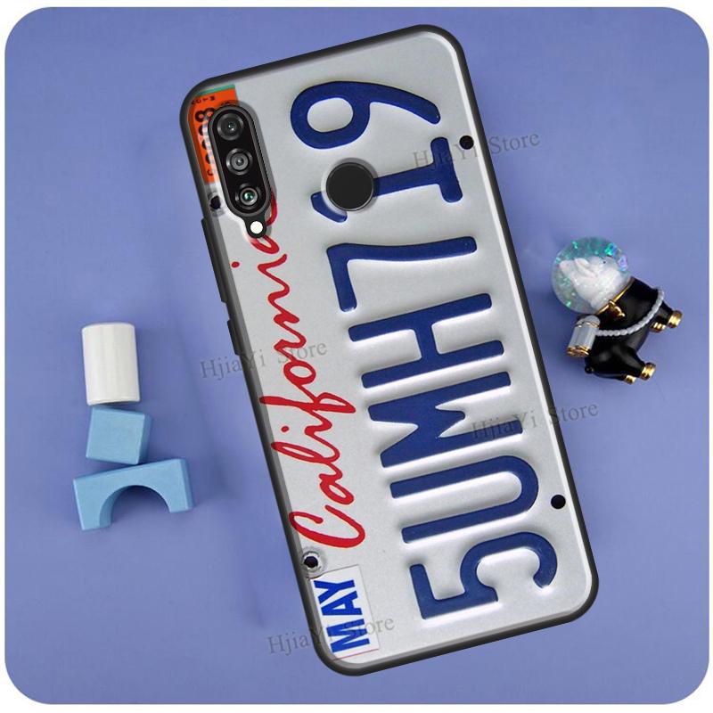 PLATE LICENSE CALIFORNIA Case For Huawei P30 Lite P40 P20 P50 Pro Mate 20 Nova 5T P Smart 2019 Honor 50 8X 9X 10i