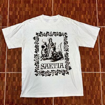 VTG 90er Saetia Band Geschenk für Fan Weiß Kurzarm Alle Größen T-Shirt AL184 Unisex T-Shirt