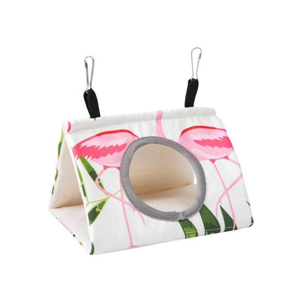 

Узор динозавров Теплое гнездо-пещера мультяшного попугая для волнистых попугайчиков попугая S белый