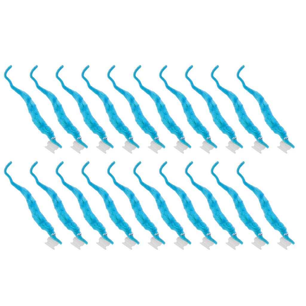 20 Pcs Furry Worm Soft Touch Plush Material Cute Style DIY Compact Portable Fuzzy Worms for Party